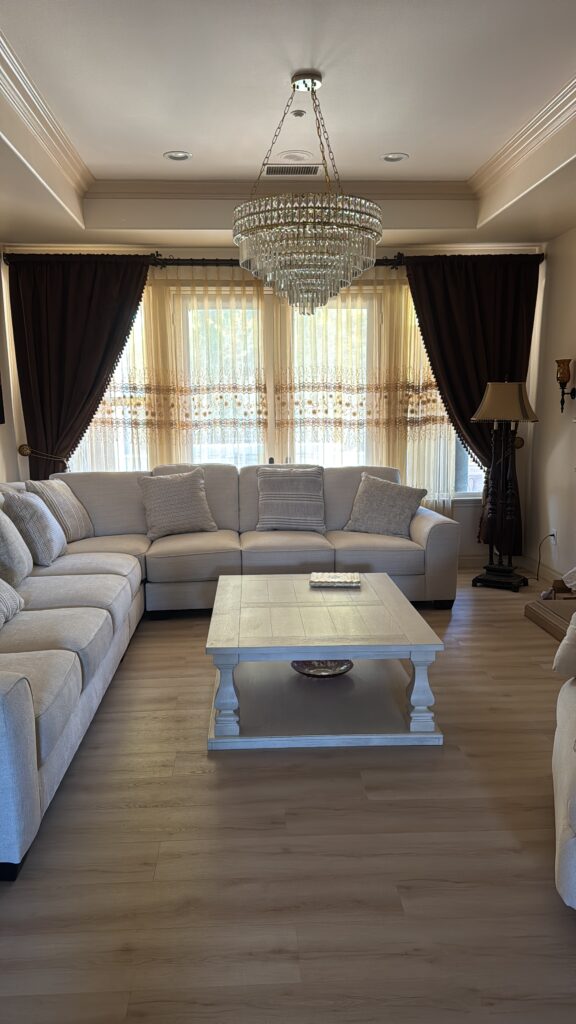 chandelier living room